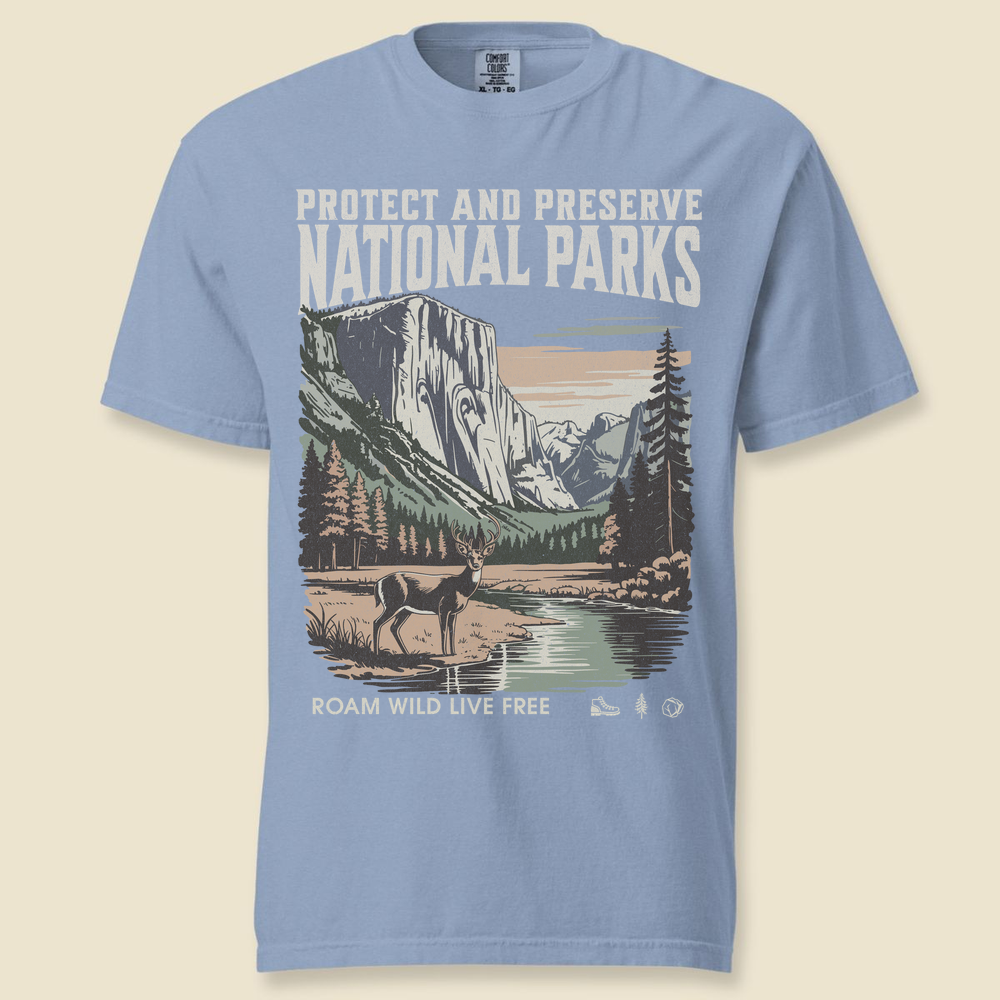 Yosemite T-Shirt - Washed Denim