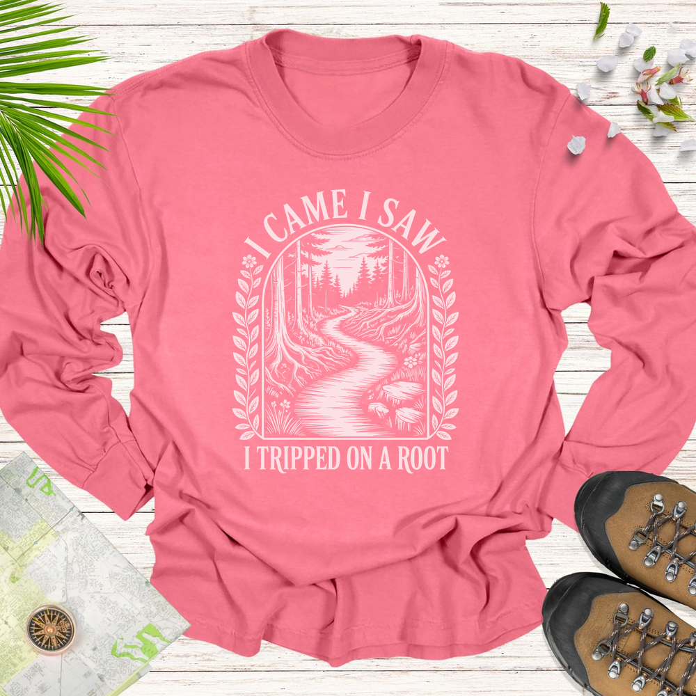 I Came I Saw Vintage Long Sleeve Unisex T-Shirt - Watermelon