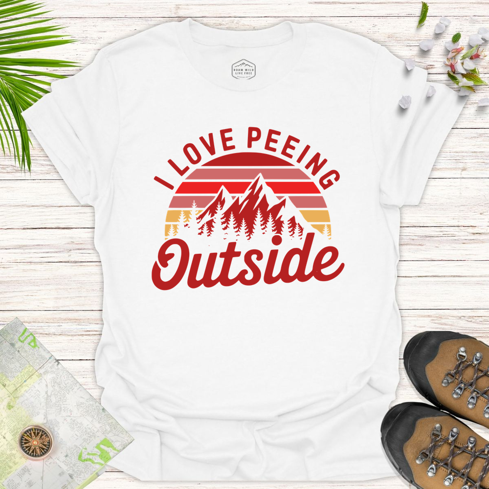 I Love Peeing Outside Unisex T-Shirt - White