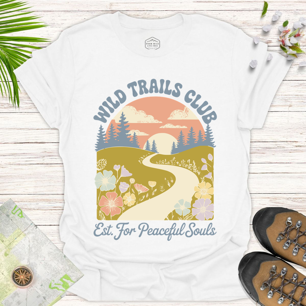 Wild Trails Club Unisex T-Shirt - White