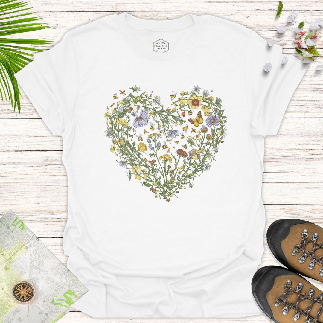 Wildflowers Heart Unisex T-Shirt