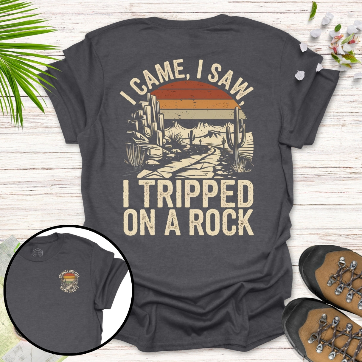 Tripped On A Rock Retro T-Shirt
