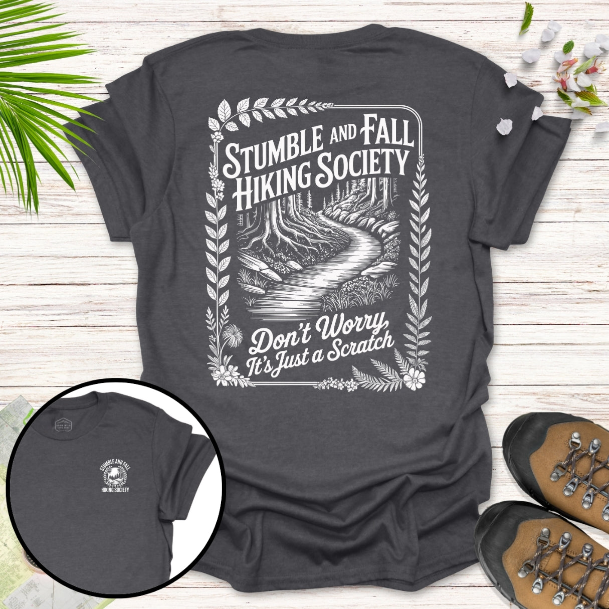 Vintage Stumble and Fall Front And Back T-Shirt