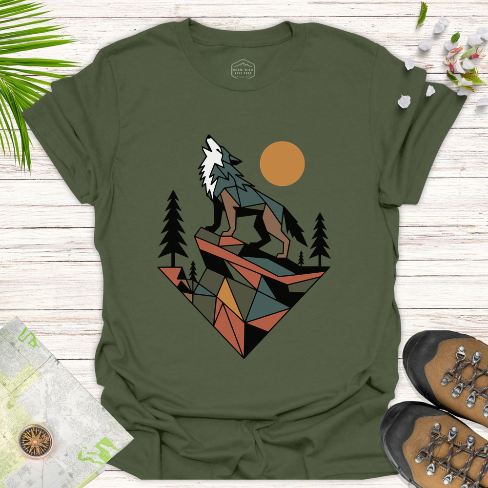 Geometric Wolf Unisex T-Shirt