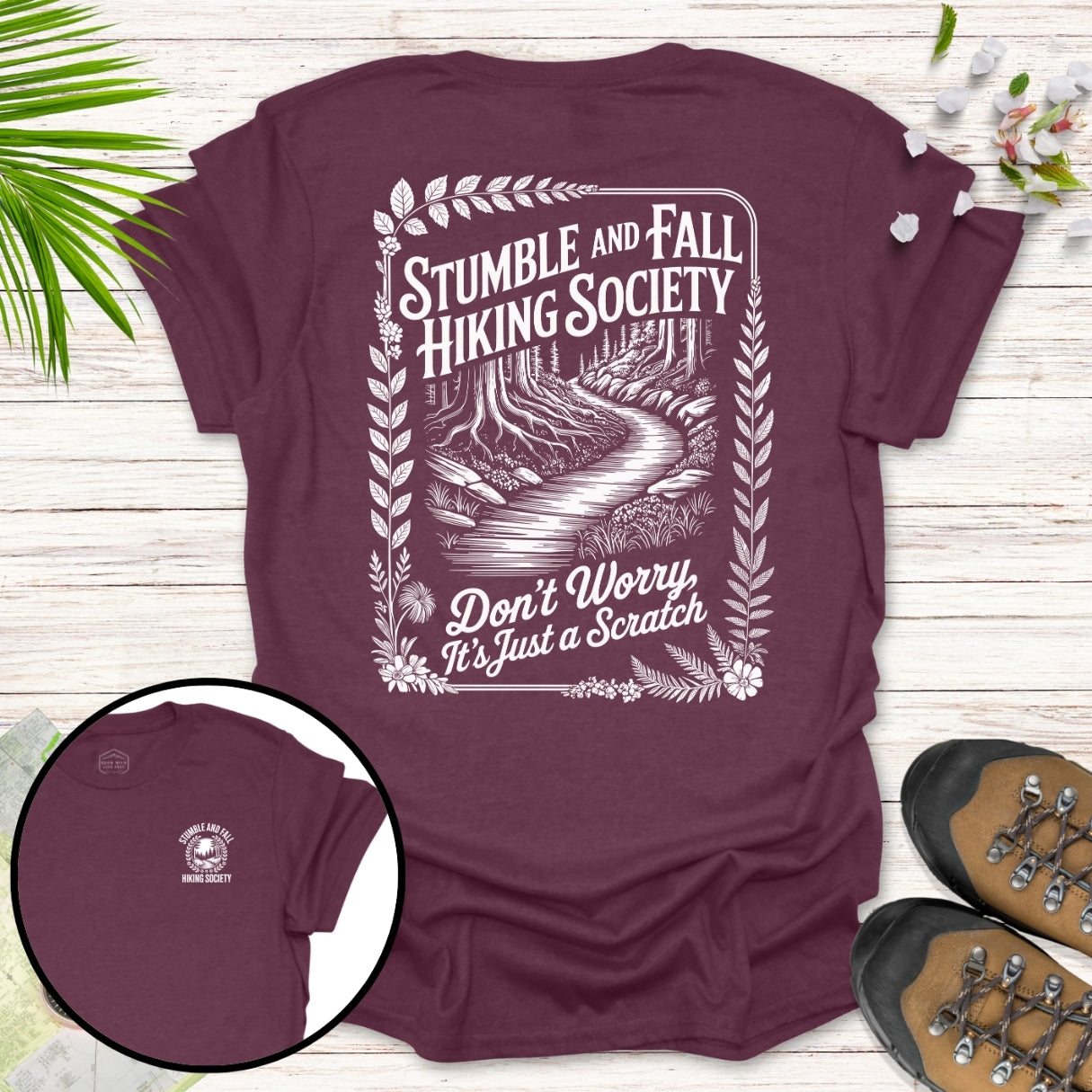 Vintage Stumble and Fall Front And Back T-Shirt