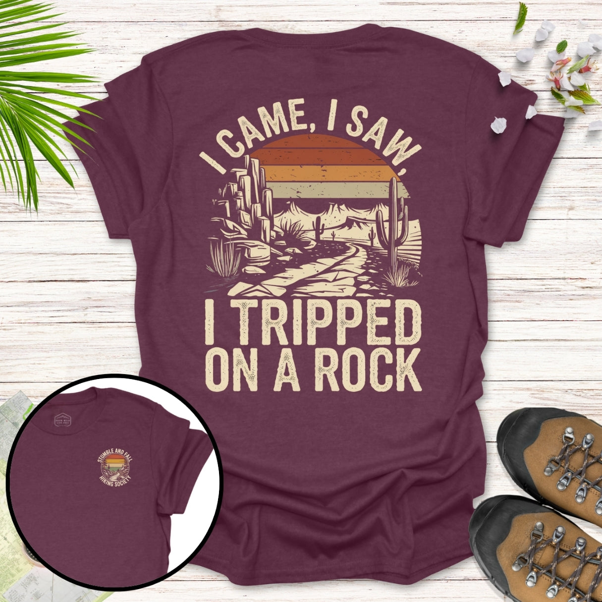 Tripped On A Rock Retro T-Shirt
