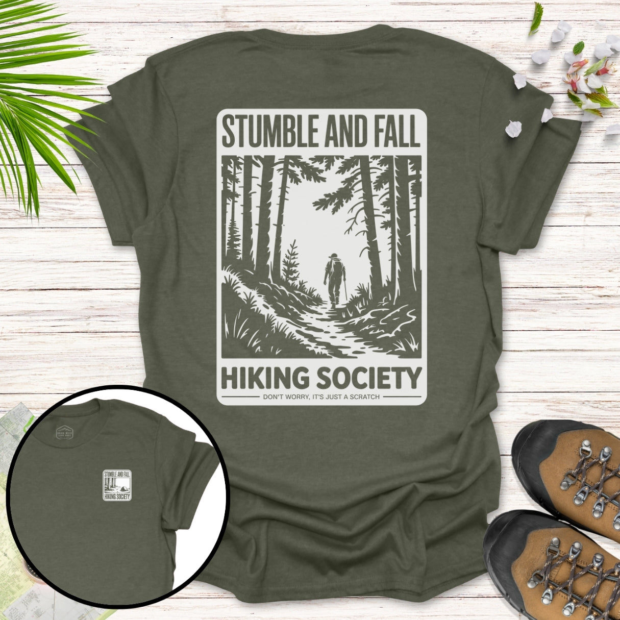 Stumble and Fall Society Front And Back T-Shirt
