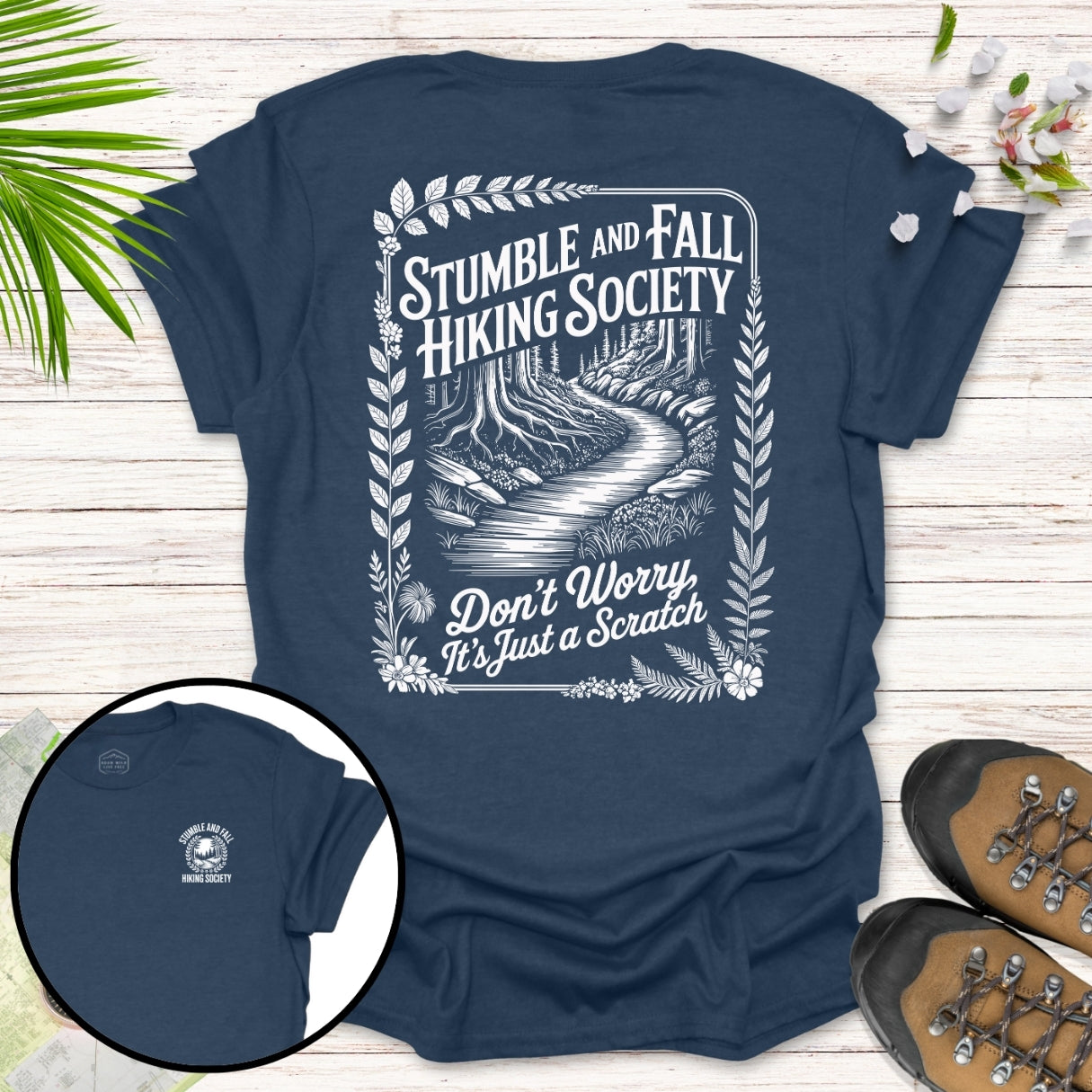 Vintage Stumble and Fall Front And Back T-Shirt