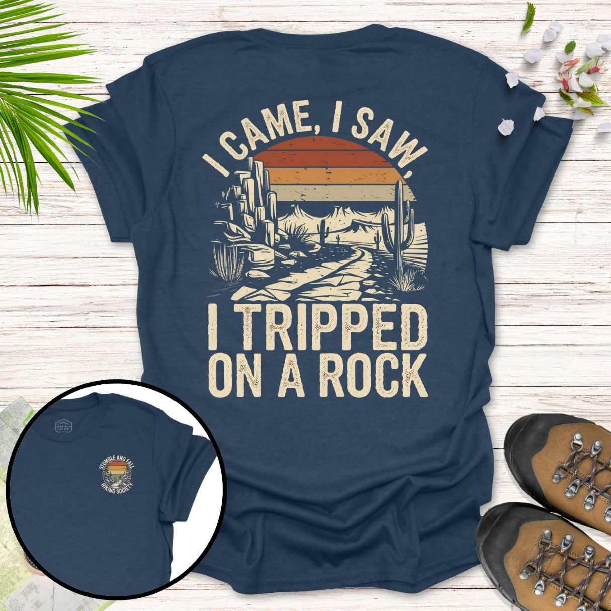 Tripped On A Rock Retro T-Shirt