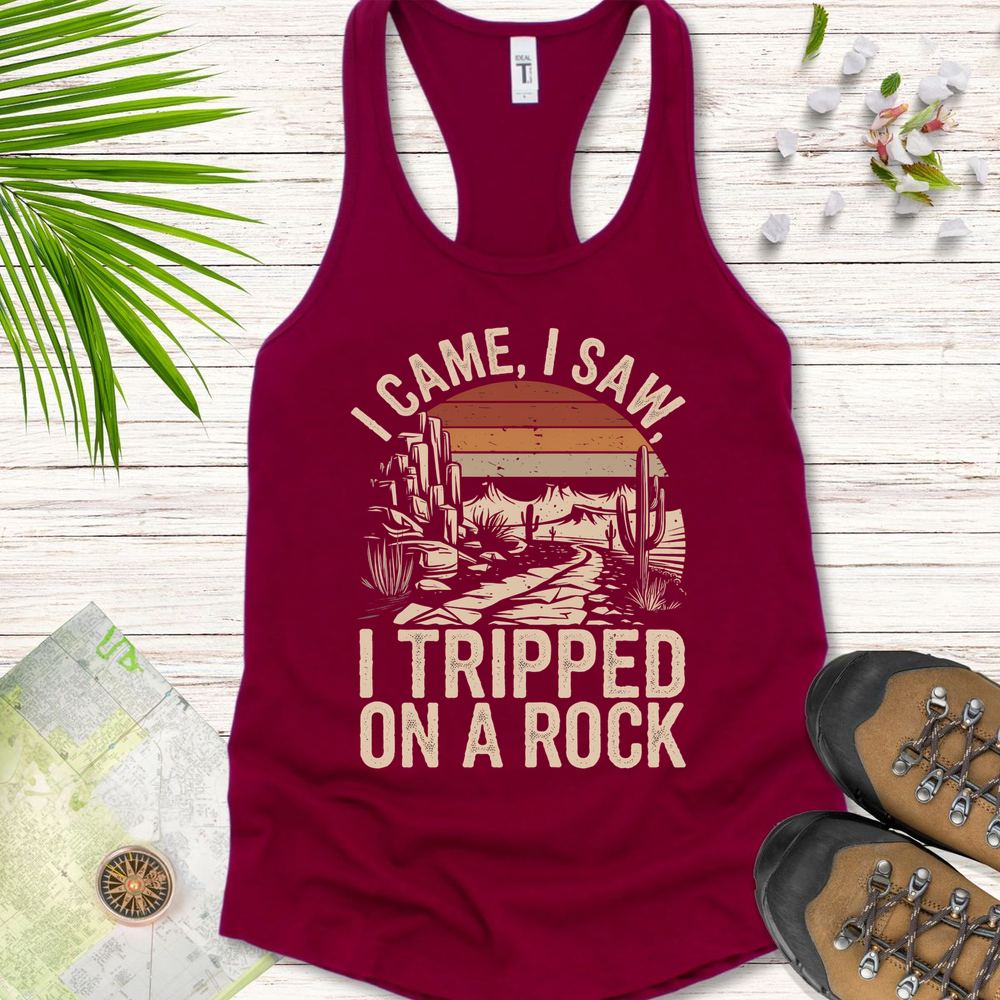I Tripped On A Rock Retro Women's Tank Top