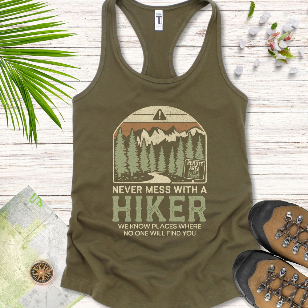 Never Mess With A Hiker Women's Tank Top