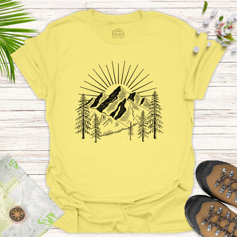 Sunrise Over The Mountains Unisex T-Shirt