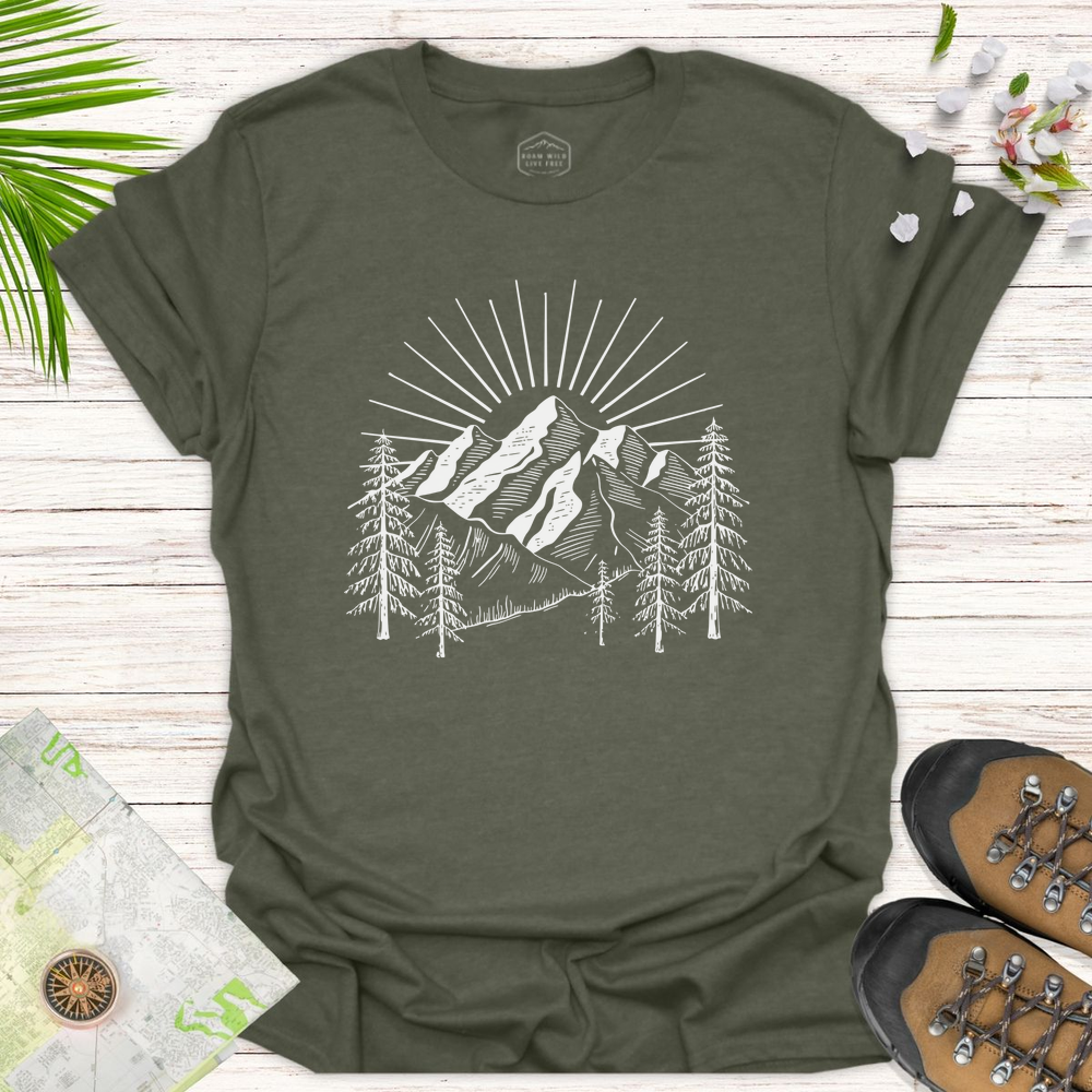 Sunrise Over The Mountains Unisex T-Shirt