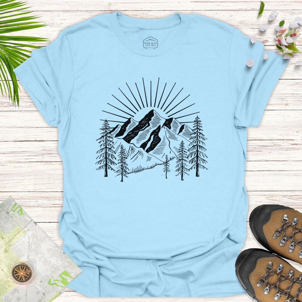 Sunrise Over The Mountains Unisex T-Shirt