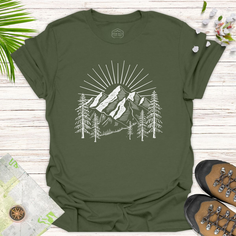 Sunrise Over The Mountains Unisex T-Shirt