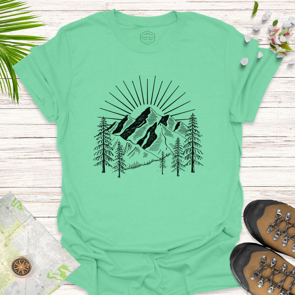 Sunrise Over The Mountains Unisex T-Shirt