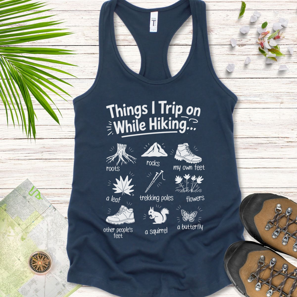 Things I Trip On While Hiking Notepad Edition Women's Tank Top