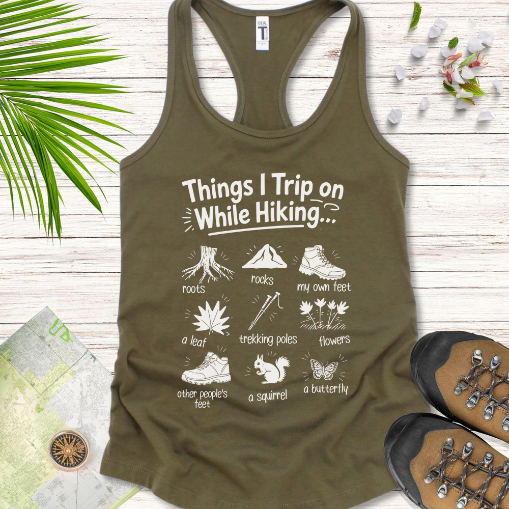 Things I Trip On While Hiking Notepad Edition Women's Tank Top