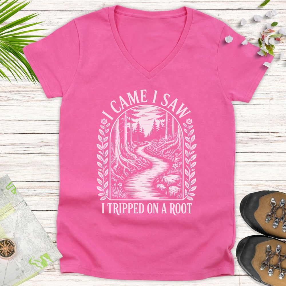 I Came I Saw Vintage Women's V-Neck T-Shirt - Azalea