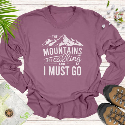 The Mountains Are Calling Long Sleeve Unisex T-Shirt