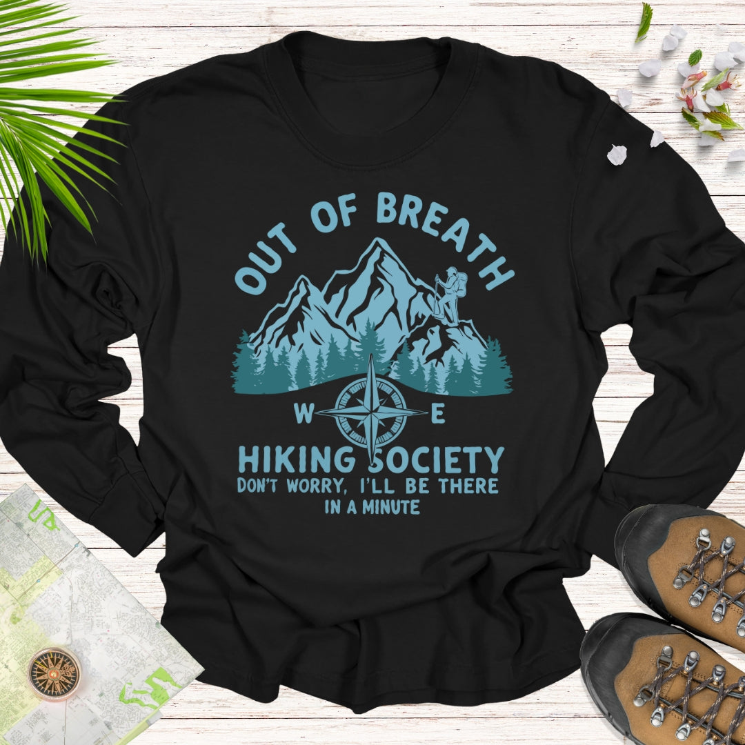 Out Of Breath Hiking Society Long Sleeve Unisex T-Shirt