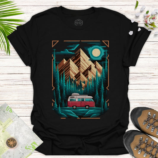 Moonlit Mountain Escape Unisex T-Shirt