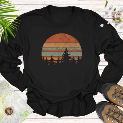 Retro Forest Long Sleeve Unisex T-Shirt