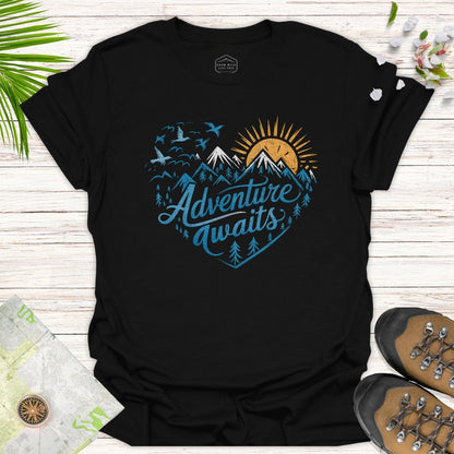 Adventure Awaits Heart Unisex T-Shirt