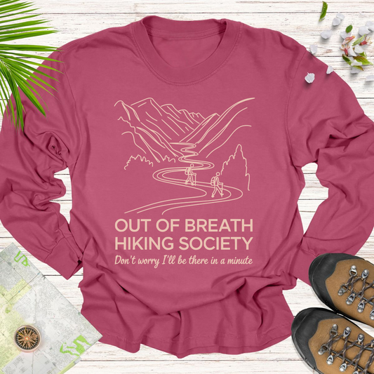 I'll Be There In A Minute Long Sleeve Unisex T-Shirt - Brick