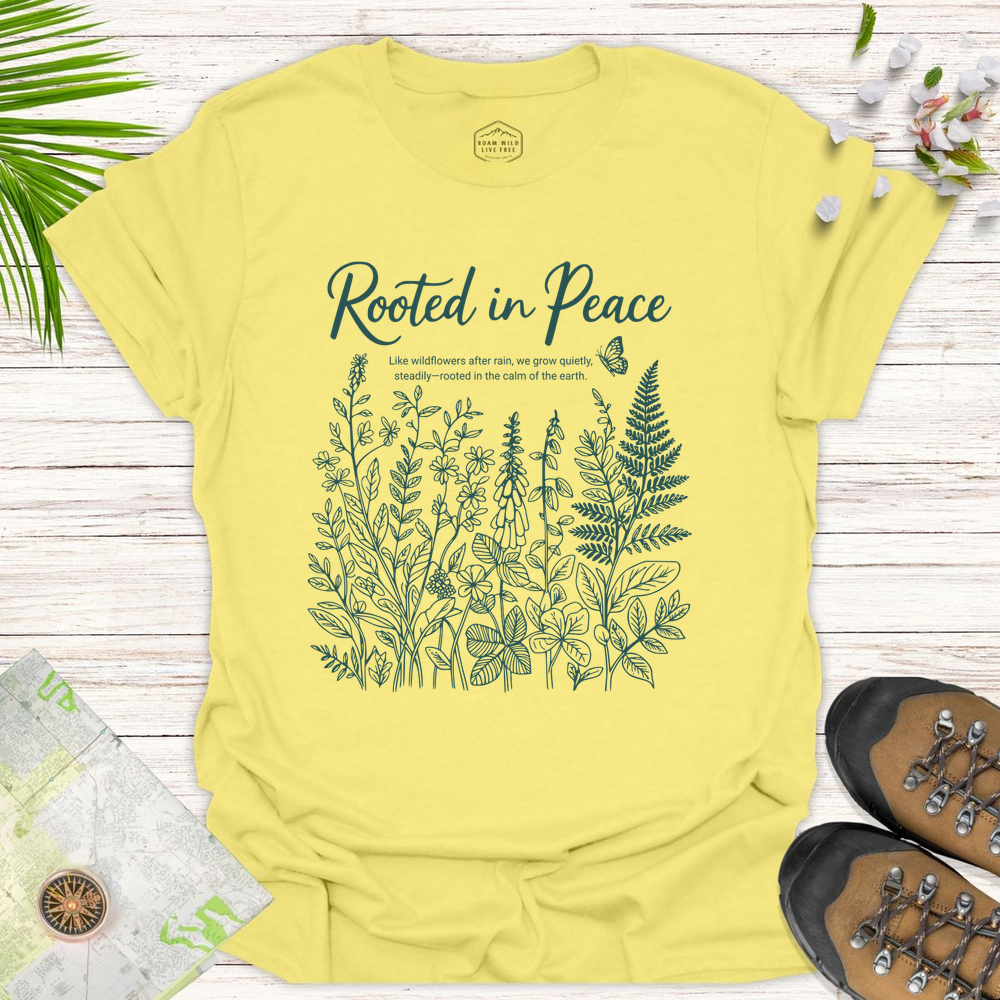 Rooted In Peace Unisex T-Shirt - Cornsilk