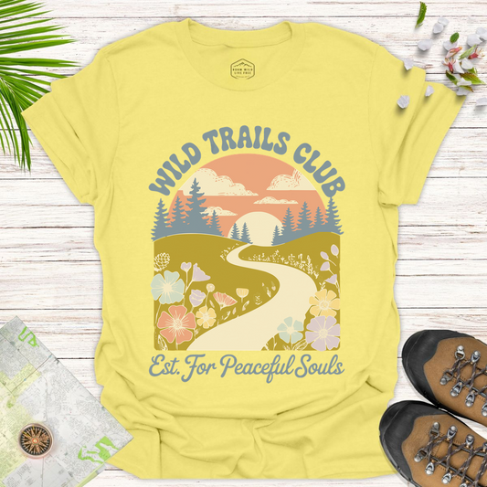 Wild Trails Club Unisex T-Shirt - Cornsilk