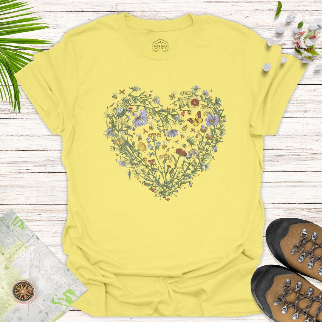 Wildflowers Heart Unisex T-Shirt