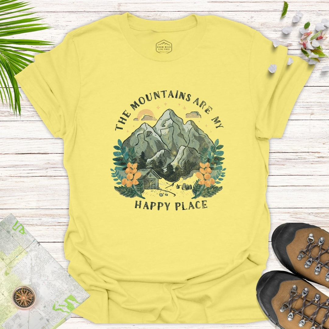 The Mountains Are My Happy Place Unisex T-Shirt