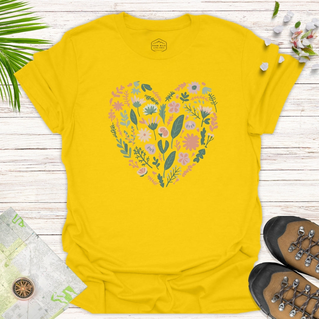 Flower Heart Unisex T-Shirt