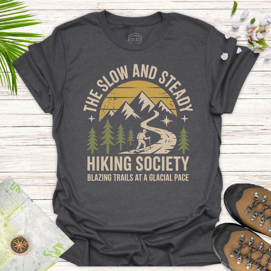 Blazing Trails At A Glacial Pace Unisex T-Shirt - Dark Heather Grey