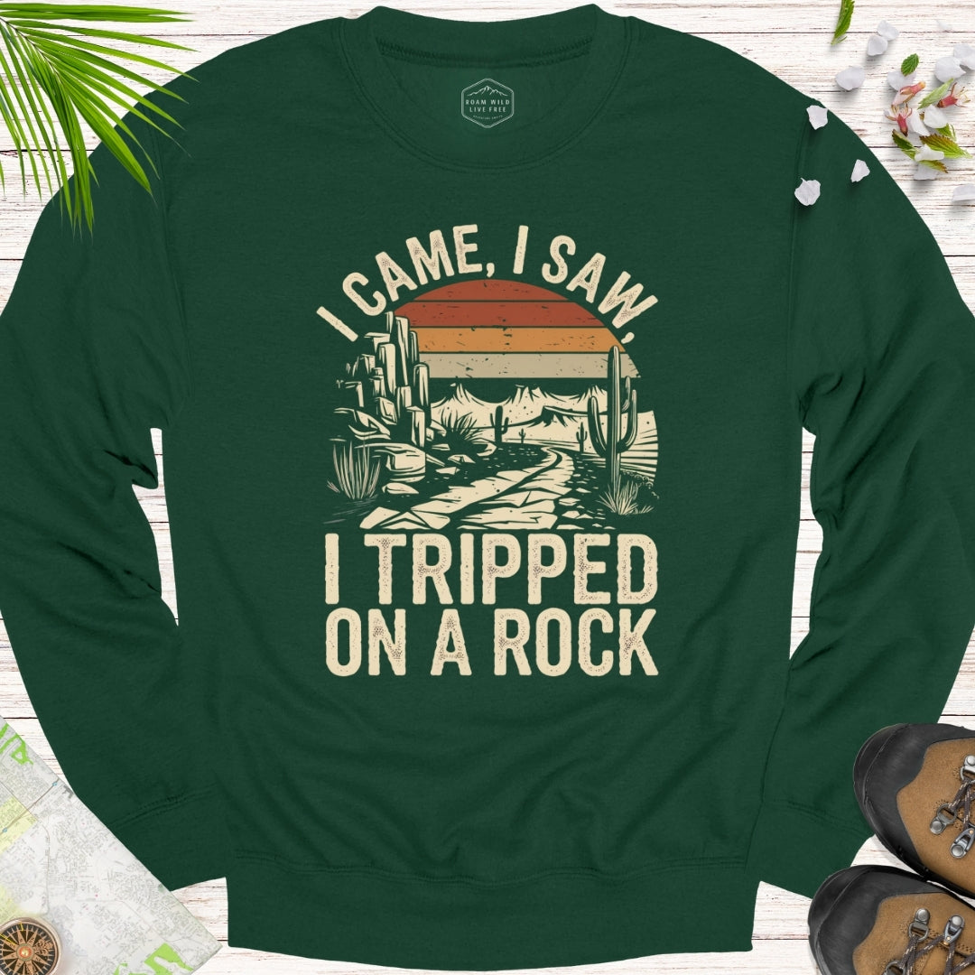 I Tripped On A Rock Retro Unisex Sweatshirt