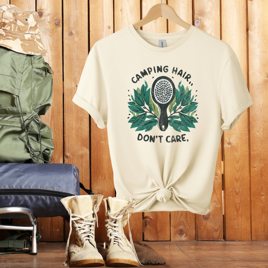 Camping Hair Unisex T-Shirt