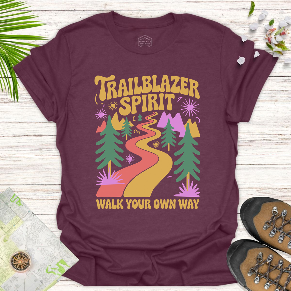 Trailblazer Spirit Unisex T-Shirt - Heather Maroon