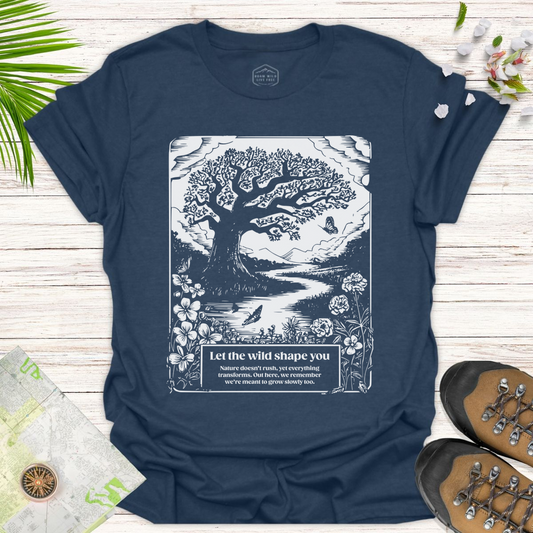 Let The Wild Shape You Unisex T-Shirt - Heather Navy