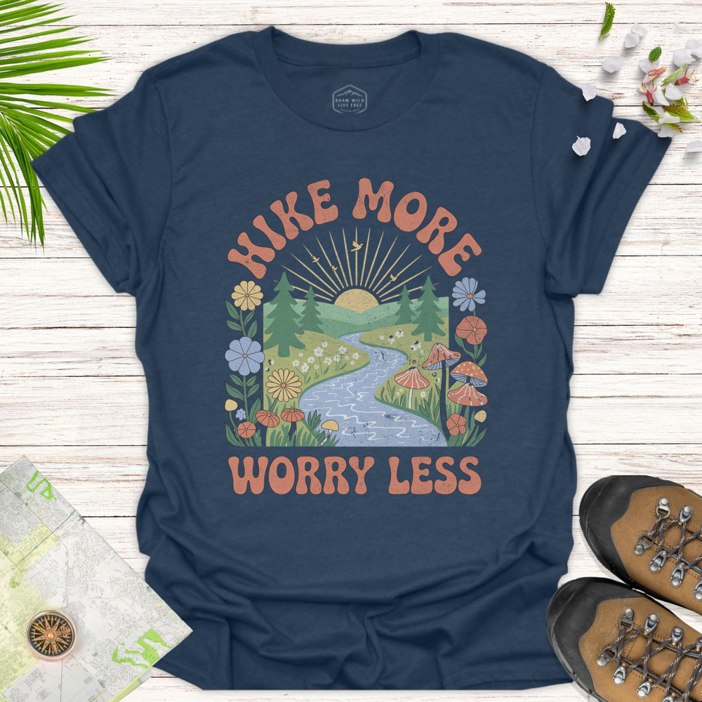 Worry Less Unisex T-Shirt - Heather Navy