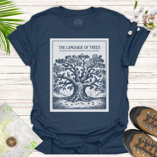 The Language Of Trees Unisex T-Shirt - Heather Navy