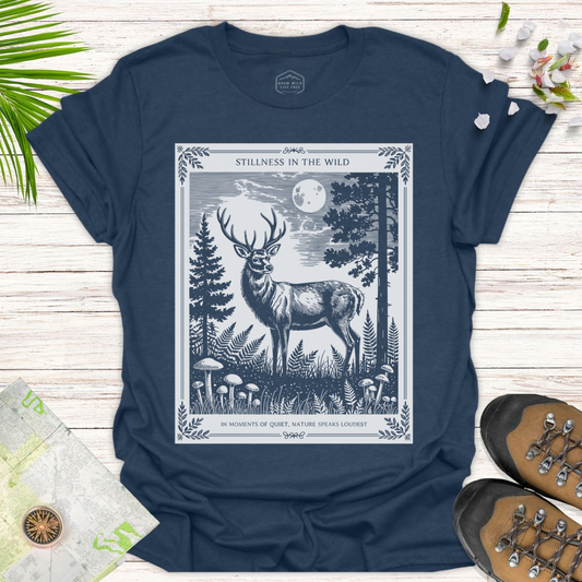 Stillness In The Wild Unisex T-Shirt - Heather Navy