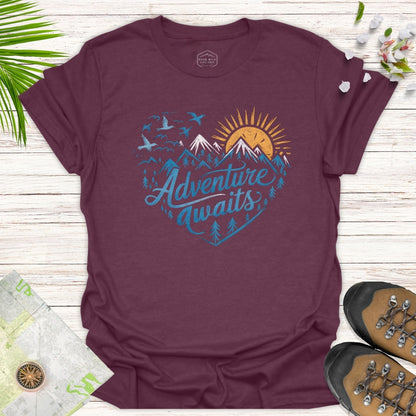 Adventure Awaits Heart Unisex T-Shirt