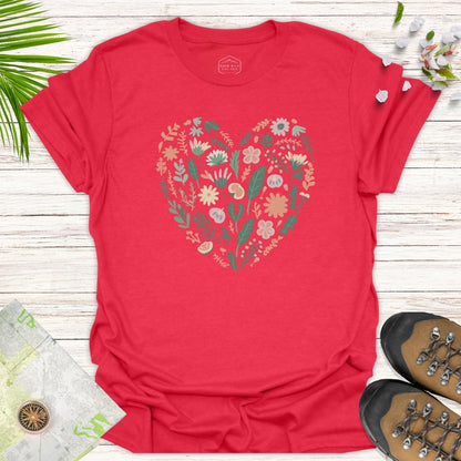 Flower Heart Unisex T-Shirt