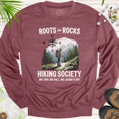 Roots And Rocks Hiking Society Unisex Sweatshirt