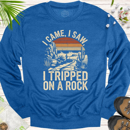 I Tripped On A Rock Retro Unisex Sweatshirt