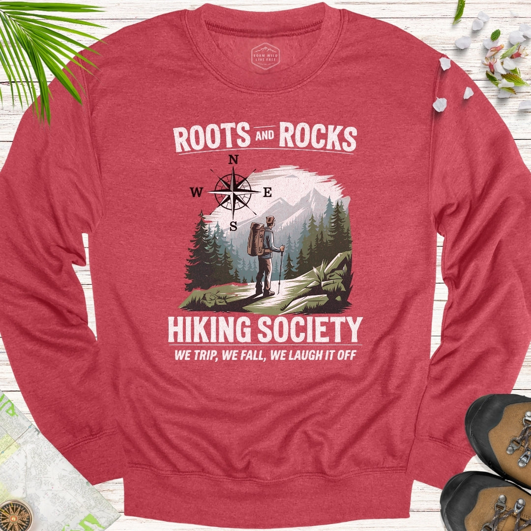 Roots And Rocks Hiking Society Unisex Sweatshirt