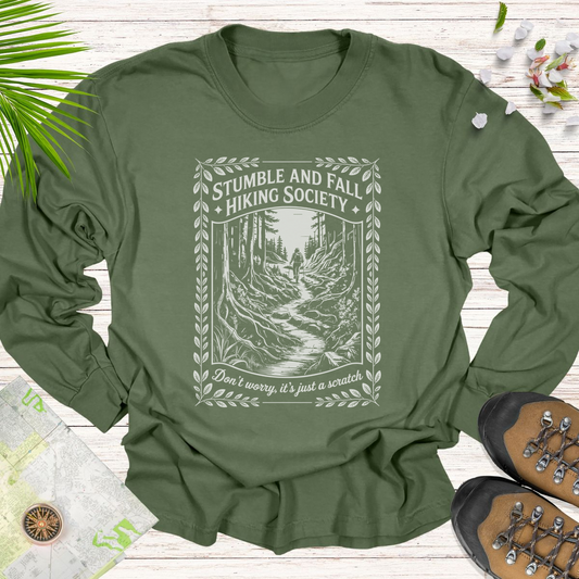Stumble And Fall Ornate Long Sleeve Unisex T-Shirt - Hemp