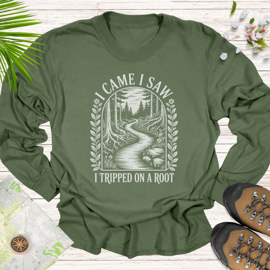 I Came I Saw Vintage Long Sleeve Unisex T-Shirt - Hemp