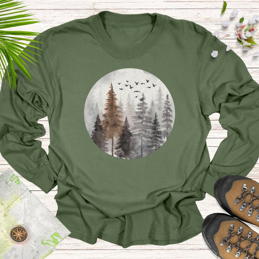 Misty Forest Long Sleeve Unisex T-Shirt